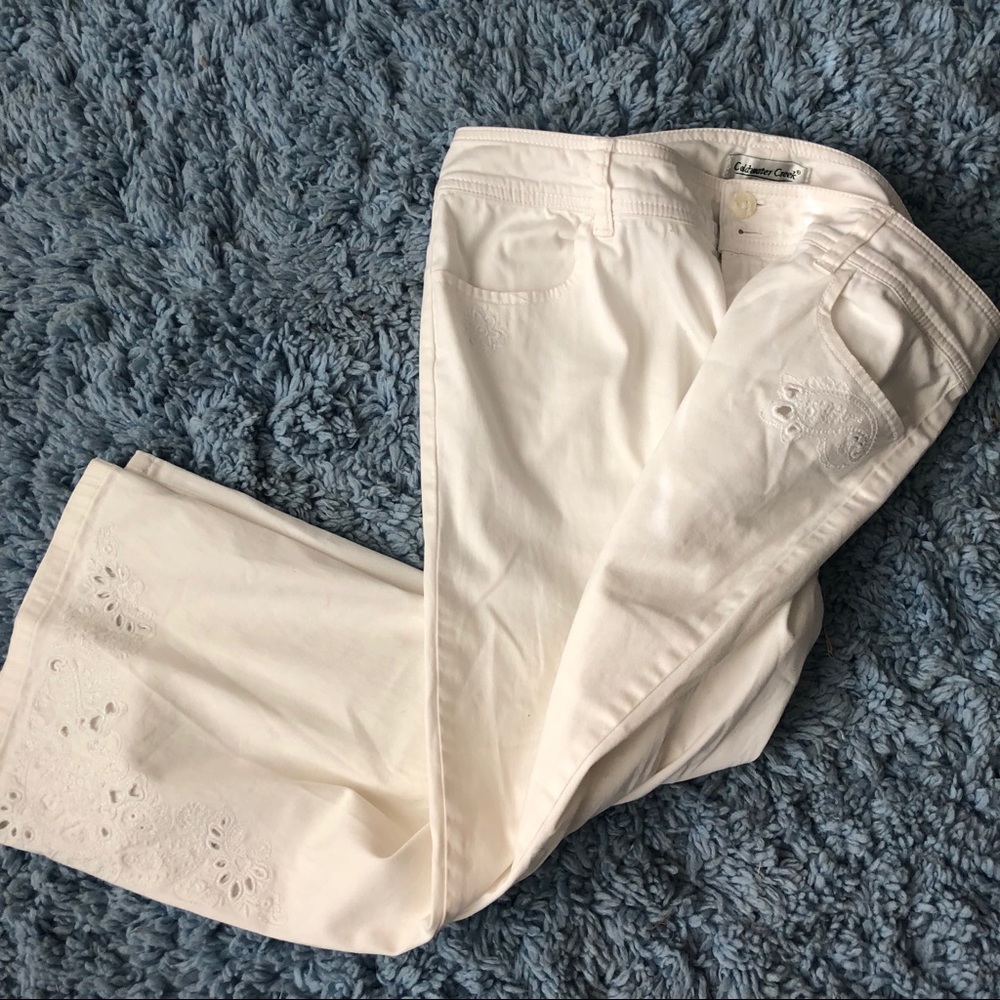 Coldwater Creek White Cropped Pants